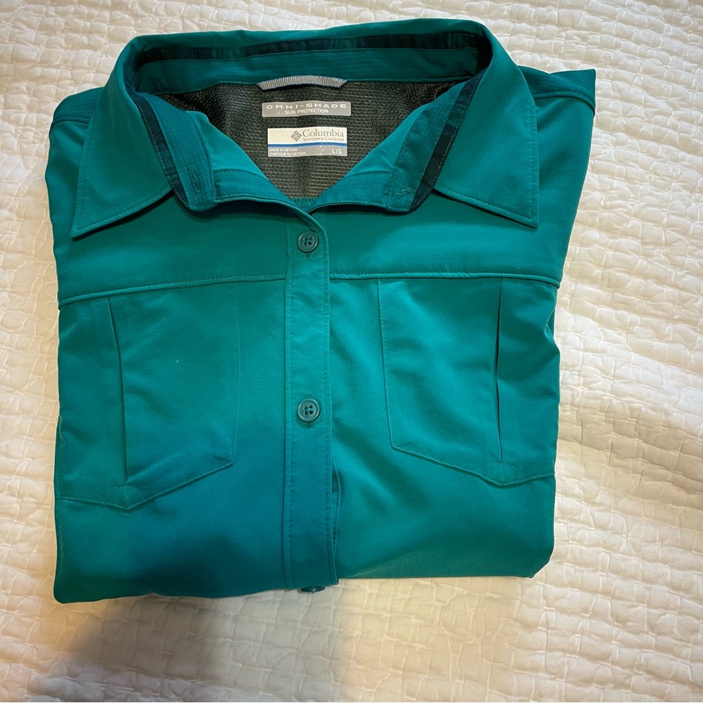 Columbia Omni-Shade Sun Protection Womens Button-Up Shirt